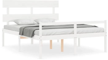 vidaXL Seniorenbett mit Kopfteil Massivholz 160x200cm (3195362)