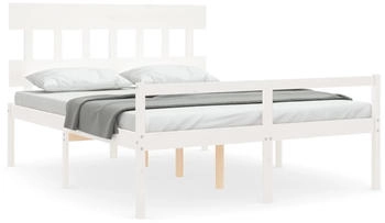 vidaXL Seniorenbett mit Kopfteil Massivholz 160x200cm (3195427)