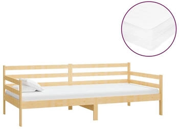 vidaXL Tagesbett mit Matratze Kiefer Massivholz 90x200cm (3083594)