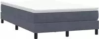 vidaXL Boxspringbett ohne Matratze Dunkelgrau 120x220 cm Samt