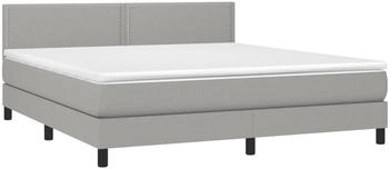 vidaXL Boxspringbett mit Matratze & LED Stoff 180x200cm (133093)