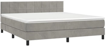 vidaXL Boxspringbett mit Matratze & LED Samt 180x200cm (134417)