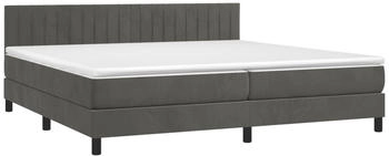 vidaXL Boxspringbett mit Matratze & LED Samt 200x200cm (134544)