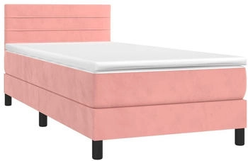 vidaXL Boxspringbett mit Matratze & LED Samt 90x200cm (134446)