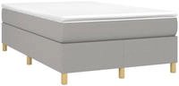 vidaXL Boxspringbettgestell Hellgrau 120x200 cm Stoff