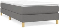 vidaXL Boxspringbettgestell Dunkelgrau 80x200 cm Stoff