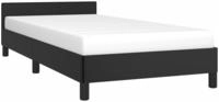 vidaXL Bettgestell mit Kopfteil ohne Matratze Schwarz 90x200 cm