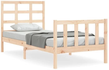 vidaXL Massivholzbett mit Kopfteil 100x200cm (3192091)