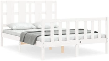 vidaXL Massivholzbett mit Kopfteil 120x200cm (3192227)