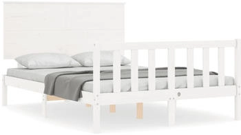 vidaXL Massivholzbett mit Kopfteil 120x200cm (3193397)