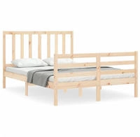 vidaXL Massivholzbett ohne Matratze 120x200 cm Kiefernholz