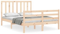 Massivholzbett Ohne Matratze 140x190 Cm Kiefernholz Vidaxl