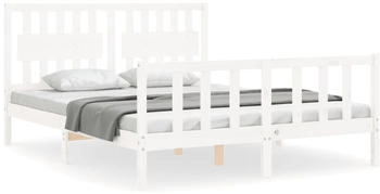 vidaXL Massivholzbett mit Kopfteil 160x200cm (3192437)