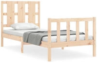 vidaXL Massivholzbett ohne Matratze 90x200 Kiefernholz