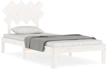 vidaXL Massivholzbett mit Kopfteil 90x200cm (3193712)
