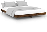 vidaXL Bettgestell ohne Matratze R&auml;uchereiche 120x200 cm Holzwerkstoff