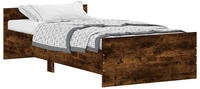vidaXL Bettgestell ohne Matratze R&auml;uchereiche 90x190 cm Holzwerkstoff
