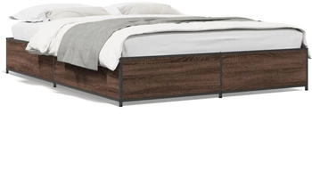 vidaXL Bettgestell Holzwerkstoff Metall 120x190cm (3279866)