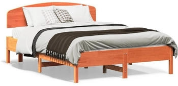 vidaXL Massivholzbett mit Kopfteil Kiefer 135x190cm (3207232)