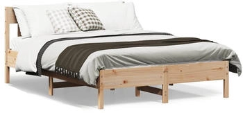 vidaXL Massivholzbett mit Kopfteil Kiefer 135x190cm (842666)