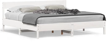 vidaXL Massivholzbett mit Kopfteil Kiefer 180x200cm (3216204)