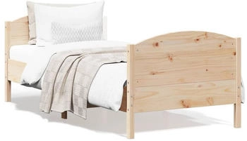 vidaXL Massivholzbett mit Kopfteil Kiefer 75x190cm (842574)