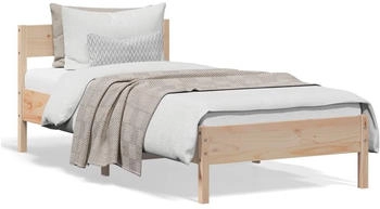 vidaXL Massivholzbett mit Kopfteil Kiefer 90x190cm (842778)