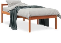 vidaXL Seniorenbett Wachsbraun 75x190 cm Massivholz Kiefer