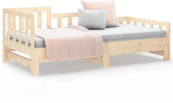 vidaXL Tagesbett Ausziehbar Massivholz Kiefer 90x200cm (820741)