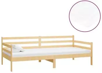 vidaXL Tagesbett mit Matratze Kiefer Massivholz 90x200cm (3083599)