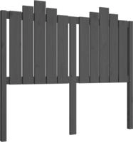 vidaXL Kopfteil Grau 126x4x110 cm Massivholz Kiefer