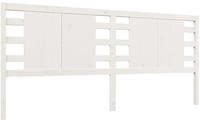 vidaXL Kopfteil Wei&szlig; 126x4x100 cm Massivholz Kiefer