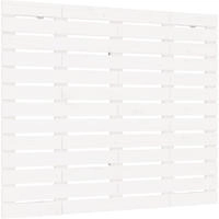 vidaXL Wand-Kopfteil Wei&szlig; 141x3x91,5 cm Massivholz Kiefer