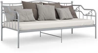 vidaXL Schlafsofa Bettgestell Grau Metall 90x200 cm