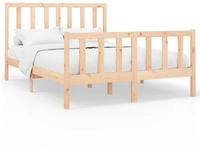 vidaXL Massivholzbett ohne Matratze 160x200 cm Kiefernholz