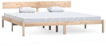 vidaXL Massivholzbett Kiefer 200x200cm (810167)