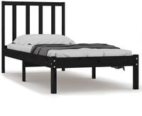 Massivholzbett Schwarz Kiefer 75x190 Cm Vidaxl
