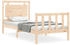 vidaXL Massivholzbett mit Kopfteil 100x200cm (3192156)