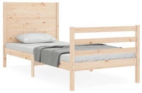vidaXL Massivholzbett mit Kopfteil 100x200 cm