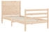 vidaXL Massivholzbett mit Kopfteil 100x200cm (3194626)