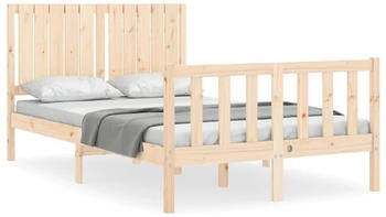 vidaXL Massivholzbett mit Kopfteil 120x200cm (3192941)