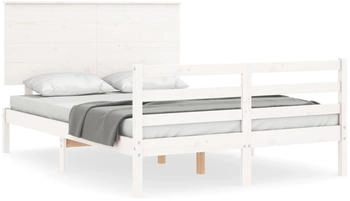 vidaXL Massivholzbett mit Kopfteil 120x200cm (3195217)