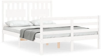 vidaXL Massivholzbett mit Kopfteil 140x190cm (3194292)
