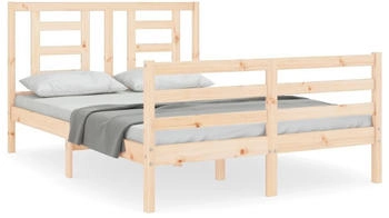 vidaXL Massivholzbett mit Kopfteil 140x190cm (3194681)