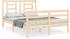 vidaXL Massivholzbett mit Kopfteil 140x190cm (3194681)