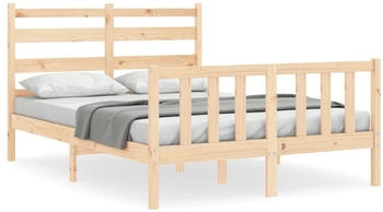 vidaXL Massivholzbett mit Kopfteil 140x200cm (3192036)