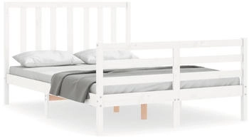 vidaXL Massivholzbett mit Kopfteil 140x200cm (3193792)