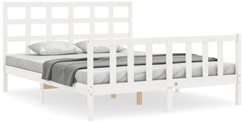 vidaXL Massivholzbett mit Kopfteil 160x200cm (3192112)