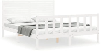vidaXL Massivholzbett mit Kopfteil 160x200cm (3193217)