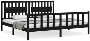 vidaXL Massivholzbett mit Kopfteil 200x200cm (3192450)